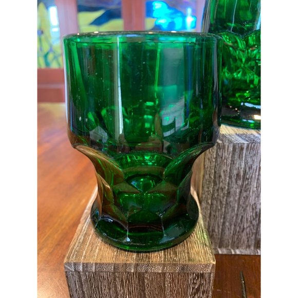 Vintage Viking Georgian Emerald Green Rocks Glasses. - Picture 5 of 10